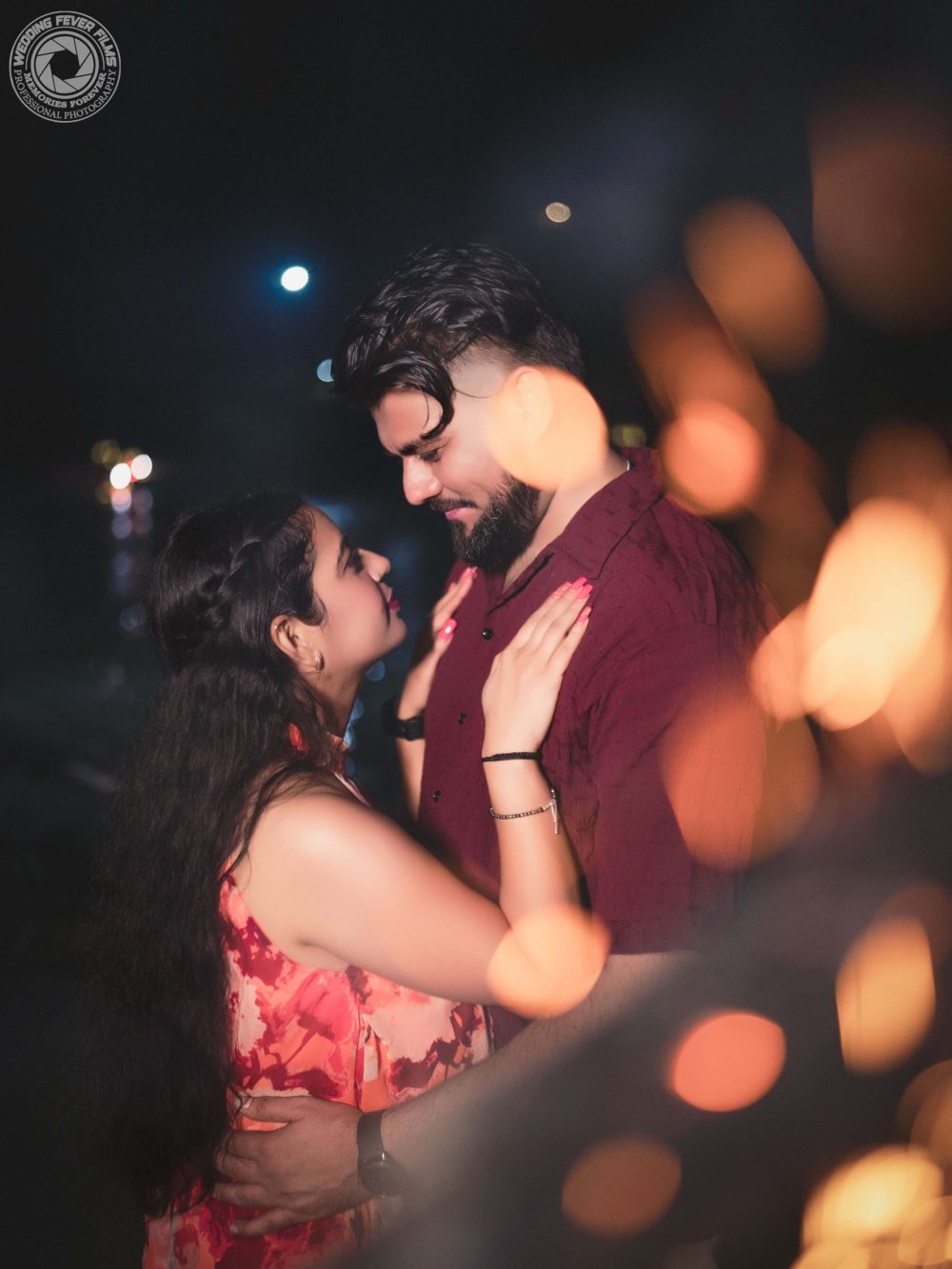 Lokesh & Jyoti romantic night pre-wedding shoot in Rishikesh by Wedding Fever Films